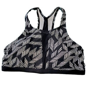 Black & white bikini top Coastal Blue NWOT